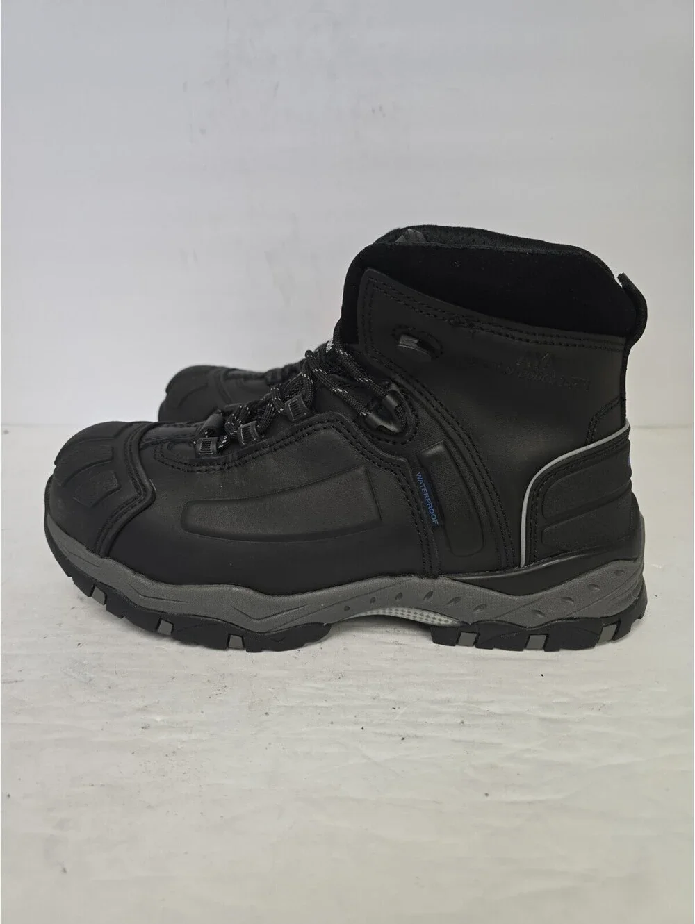 Dalupo Men's Composite Toe Waterproof Work Boot Black Gray Size 8M